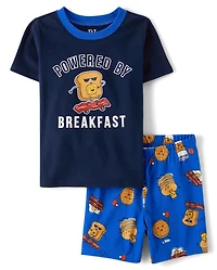Boys Breakfast Snug Fit Cotton Pajamas