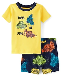Baby And Toddler Boys Construction Snug Fit Cotton Pajamas