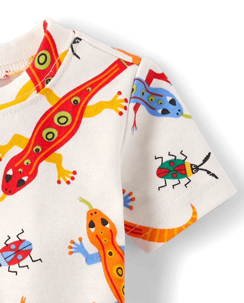 Baby And Toddler Boys Lizard Snug Fit Cotton Pajamas