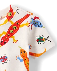 Baby And Toddler Boys Lizard Snug Fit Cotton Pajamas