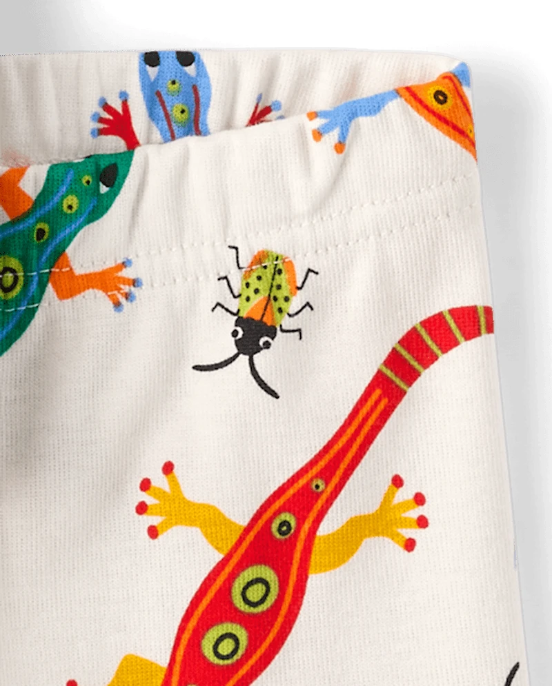 Baby And Toddler Boys Lizard Snug Fit Cotton Pajamas