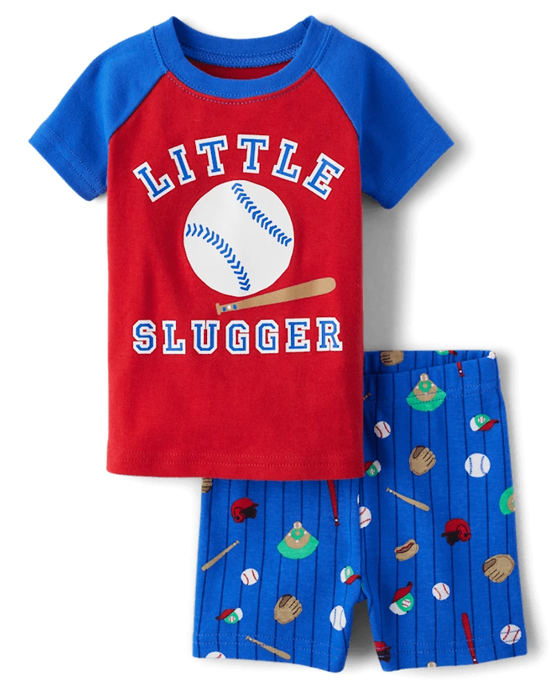 Baby And Toddler Boys Baseball Snug Fit Cotton Pajamas