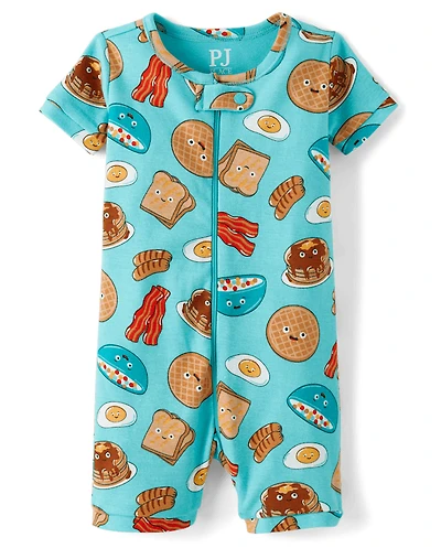 Baby And Toddler Breakfast Snug Fit Cotton One Piece Pajamas
