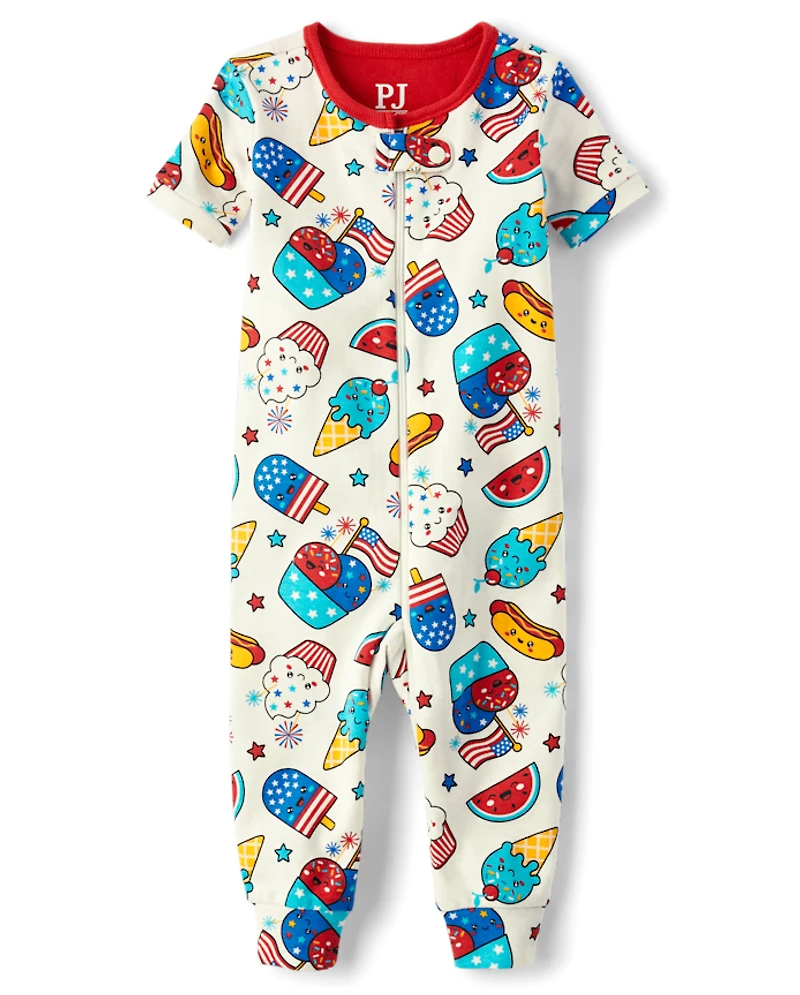 Baby And Toddler Americana Food Snug Fit Cotton One Piece Pajamas