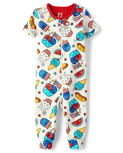 Baby And Toddler Americana Food Snug Fit Cotton One Piece Pajamas