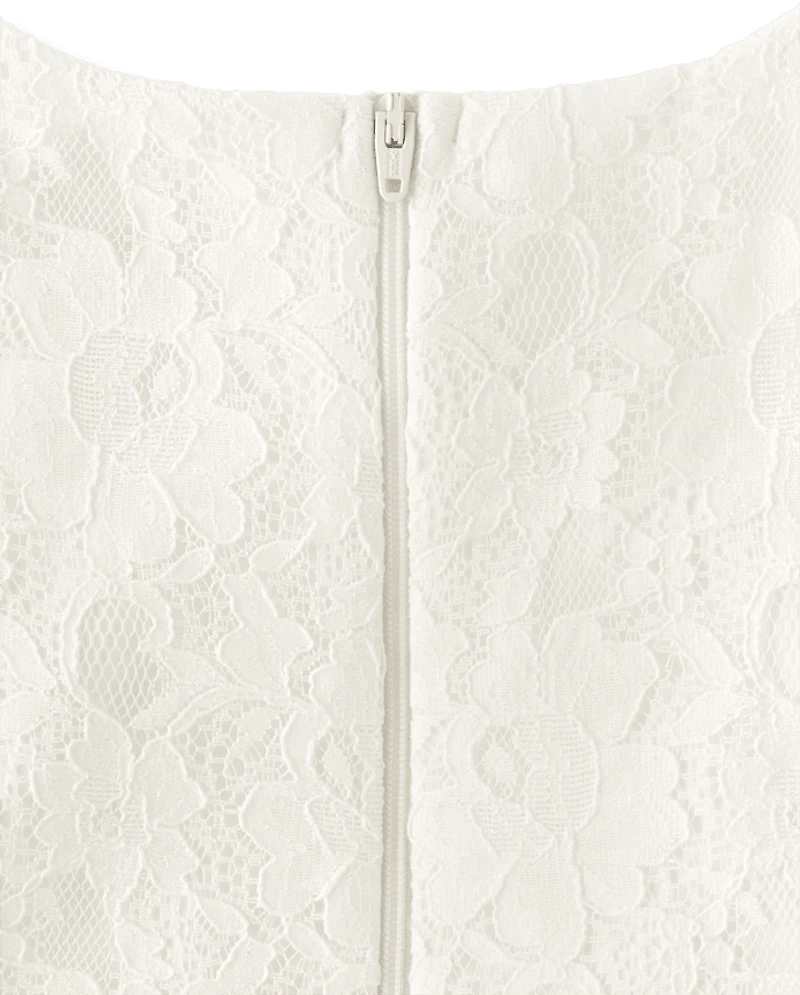 Girls Lace Tiered Dress