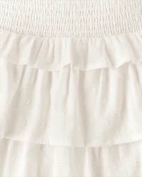 Girls Smocked Tiered Skirt