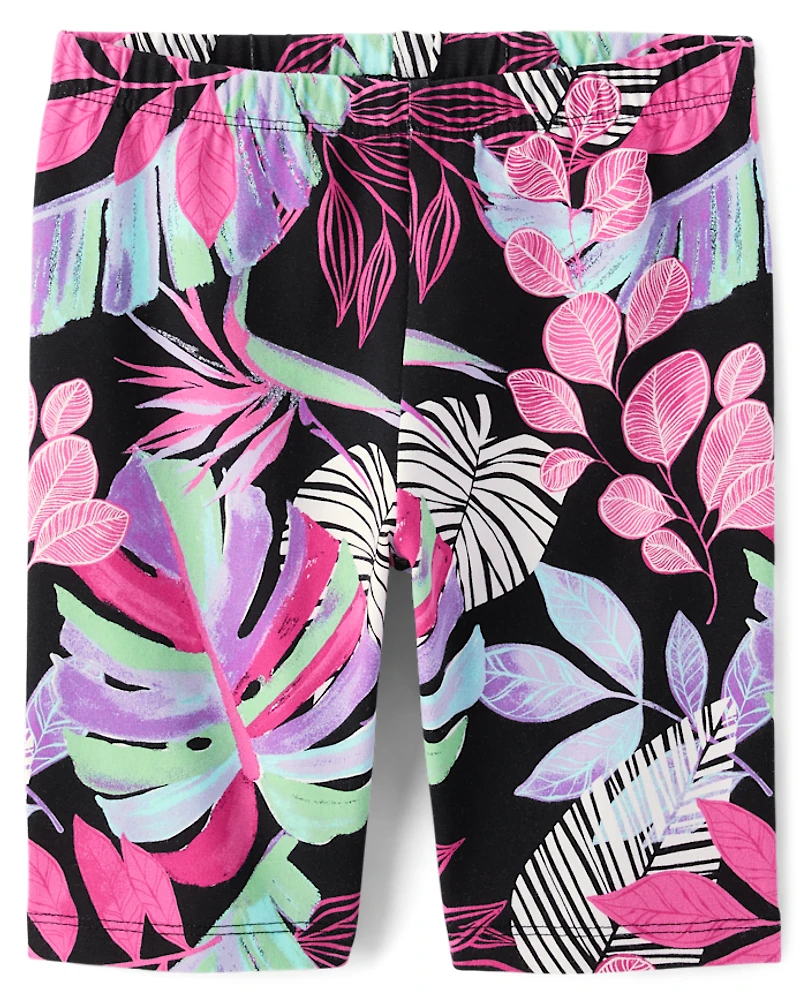 Girls Print Bike Shorts