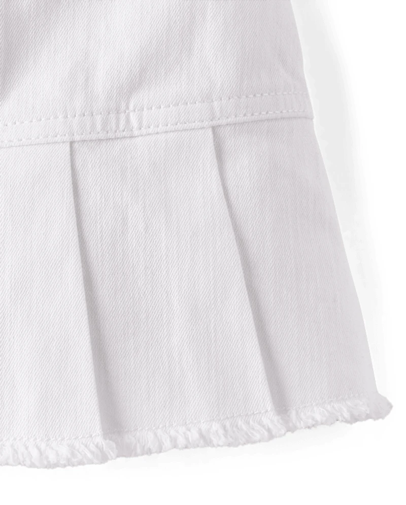 Girls Pleated Twill Skort