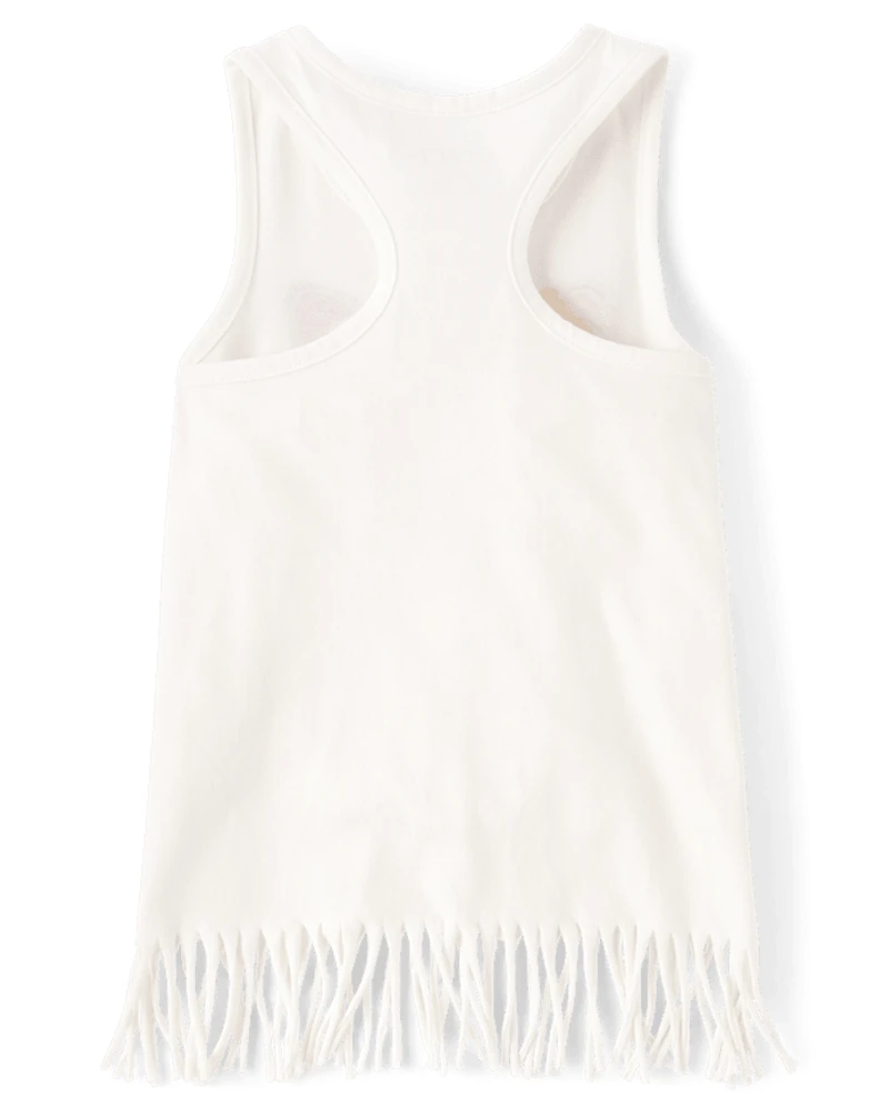 Girls Graphic Fringe Tank Top