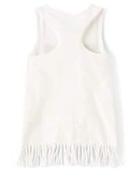 Girls Graphic Fringe Tank Top
