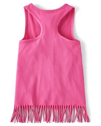 Girls Graphic Fringe Tank Top