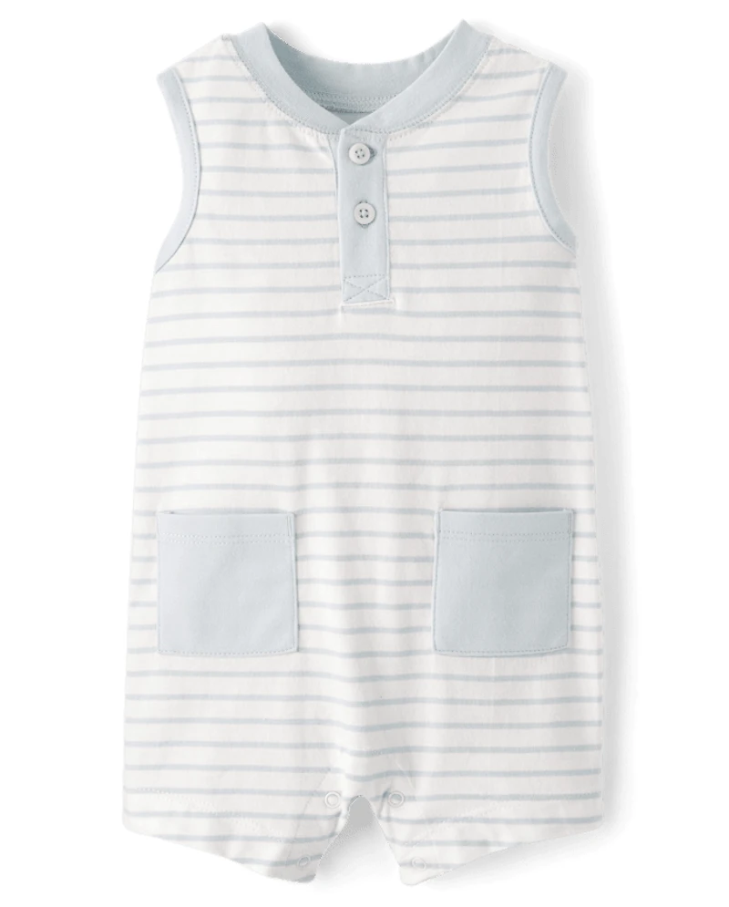 Baby Boys Striped Romper
