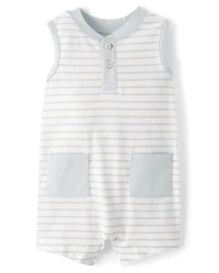 Baby Boys Striped Romper