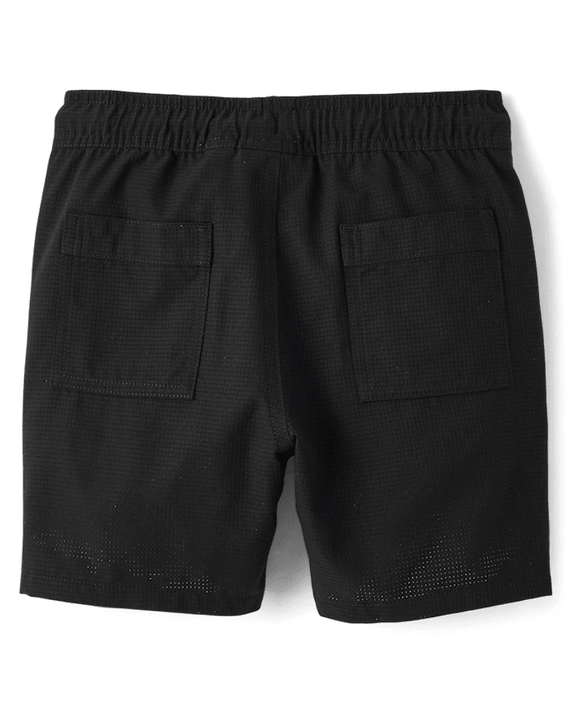Boys Quick Dry Breathable Pull On Jogger Shorts