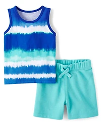 Baby And Toddler Boys Ombre 2-Piece Outfit Set