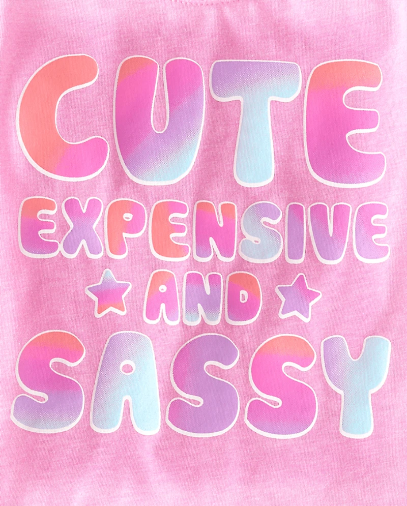 Baby And Toddler Girls Sassy Graphic Tee