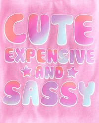Baby And Toddler Girls Sassy Graphic Tee