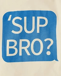 Boys Bruh Text Graphic Tee