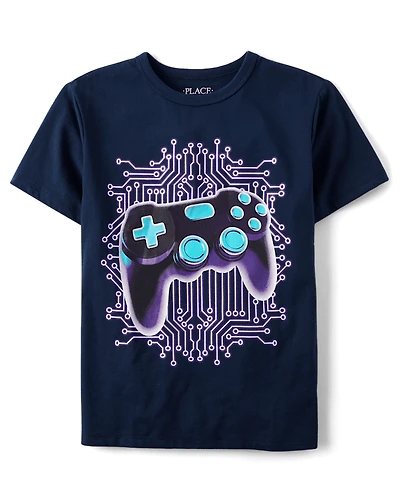 Boys Glow Gamer Graphic Tee