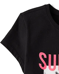 T-shirt graphique Sunshine pour filles