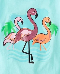 Girls Flamingo Graphic Tee