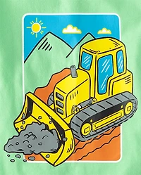 Baby And Toddler Boys Construction Vehicle Graphic Tee