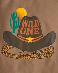 Baby And Toddler Boys Cowboy Hat Graphic Tee