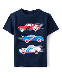 Baby And Toddler Boys Racecar Graphic Tee