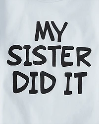 T-shirt graphique « Ma sœur l'a fait » pour bébé et tout-petit