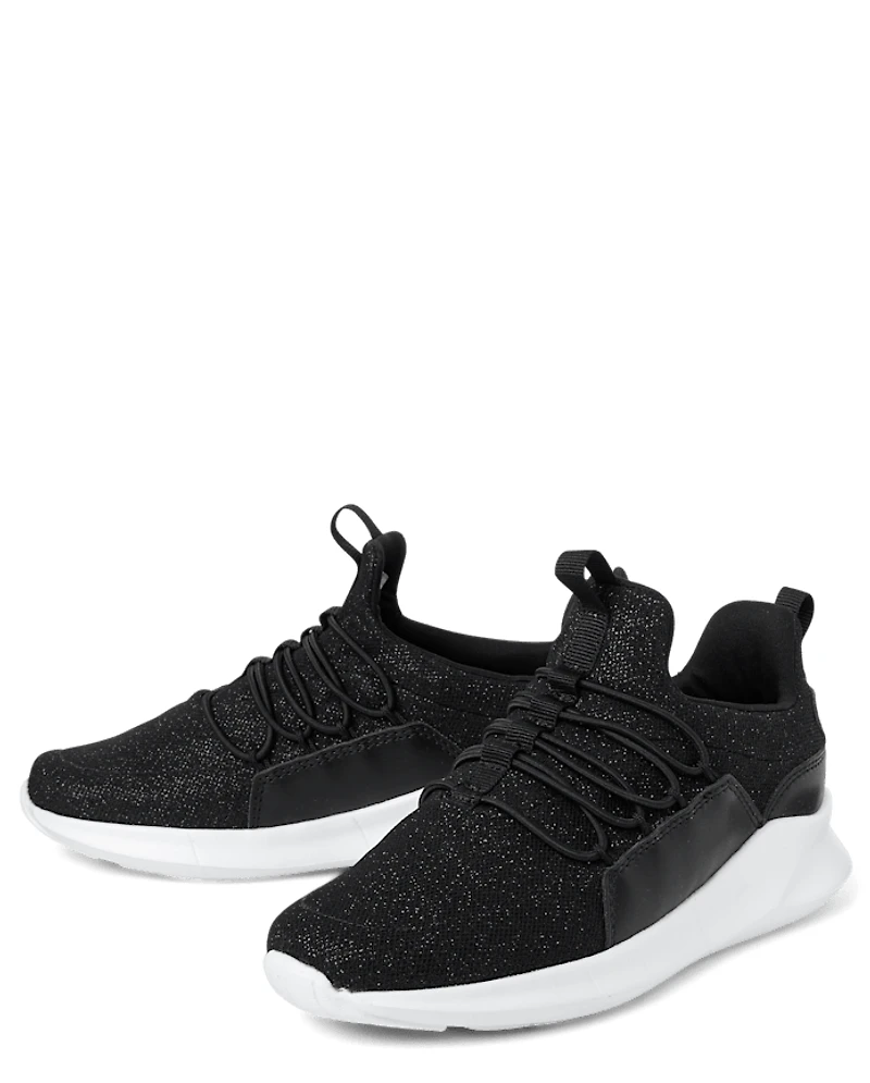 Girls Glitter Running Sneakers