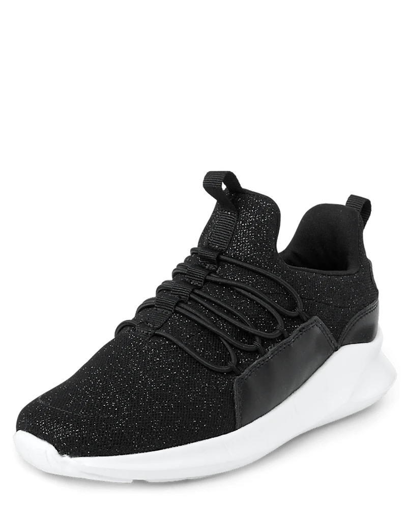 Girls Glitter Running Sneakers