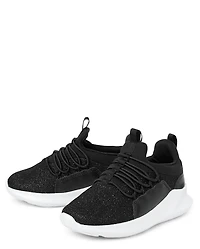 Baskets de course à paillettes pour petites filles