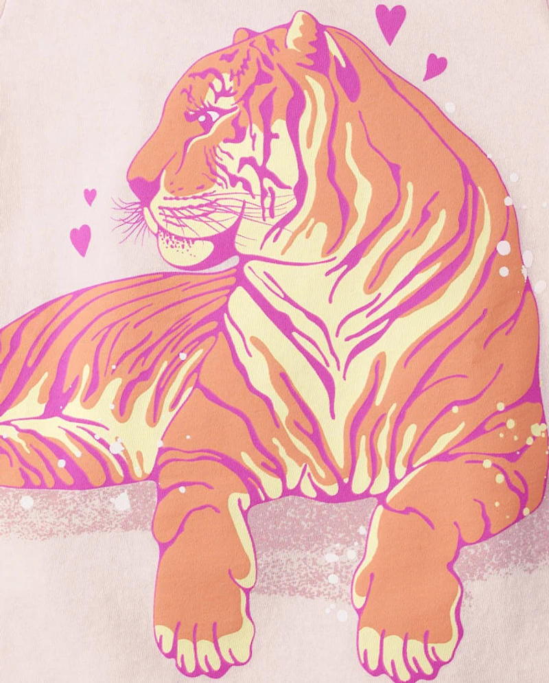 Baby And Toddler Girls Animal Graphic Tee 3-Pack