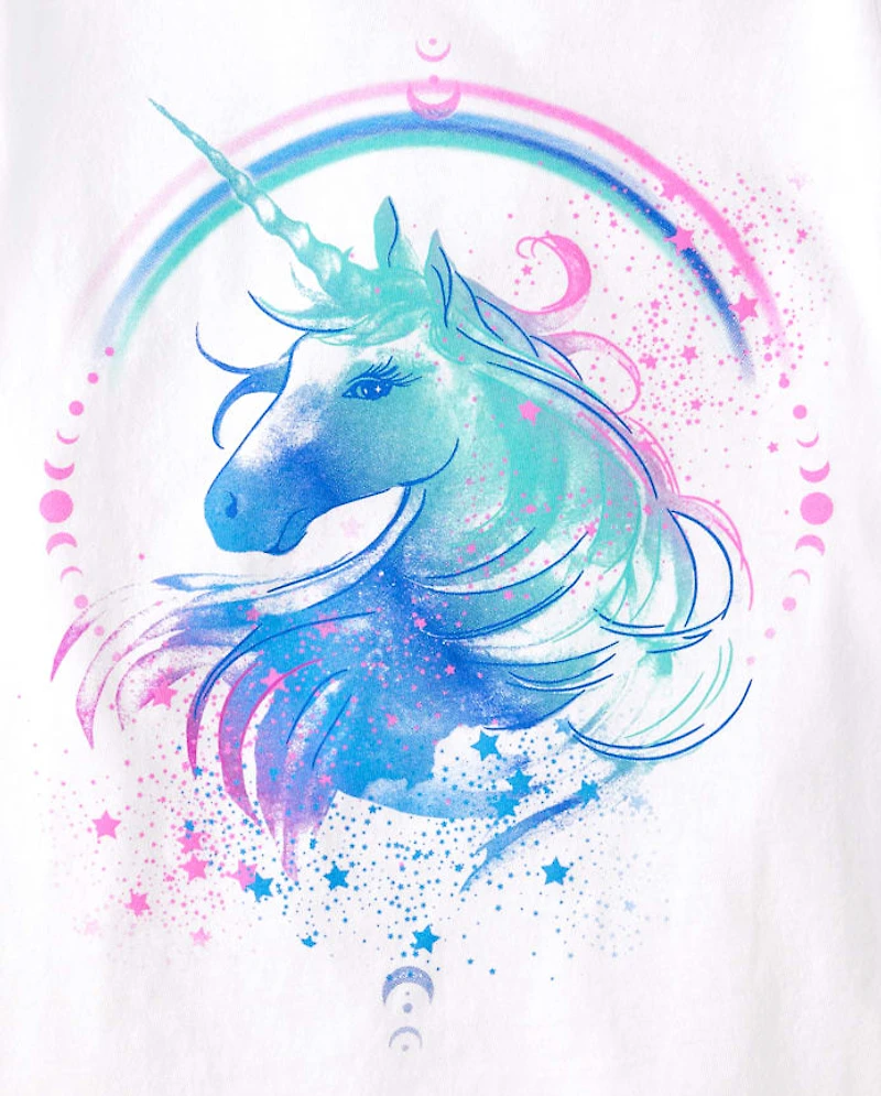 Girls Unicorn Graphic Tee