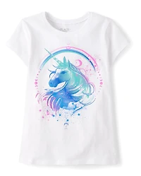 Girls Unicorn Graphic Tee