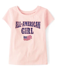 Baby And Toddler Girls All American Girl Graphic Tee