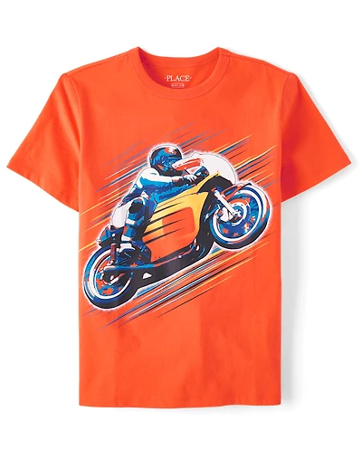 Boys Biker Graphic Tee
