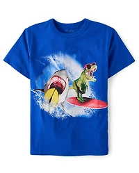 Boys Dino Shark Graphic Tee