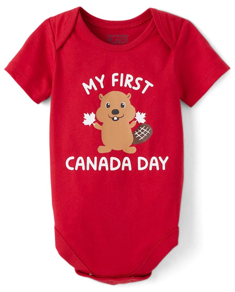 Baby First Canada Day Graphic Bodysuit