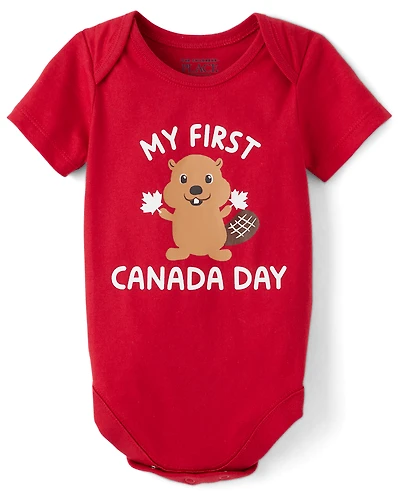 Baby First Canada Day Graphic Bodysuit