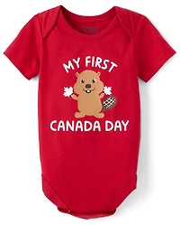 Baby First Canada Day Graphic Bodysuit