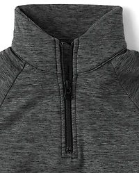 Boys Cozy Active Marl Quarter Zip Pullover