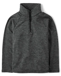 Boys Cozy Active Marl Quarter Zip Pullover