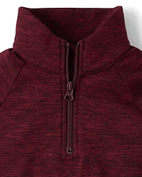Boys Cozy Active Marl Quarter Zip Pullover