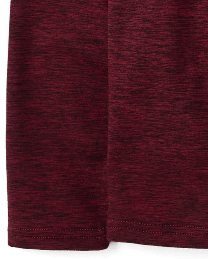 Boys Cozy Active Marl Quarter Zip Pullover