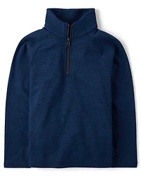 Boys Cozy Active Marl Quarter Zip Pullover