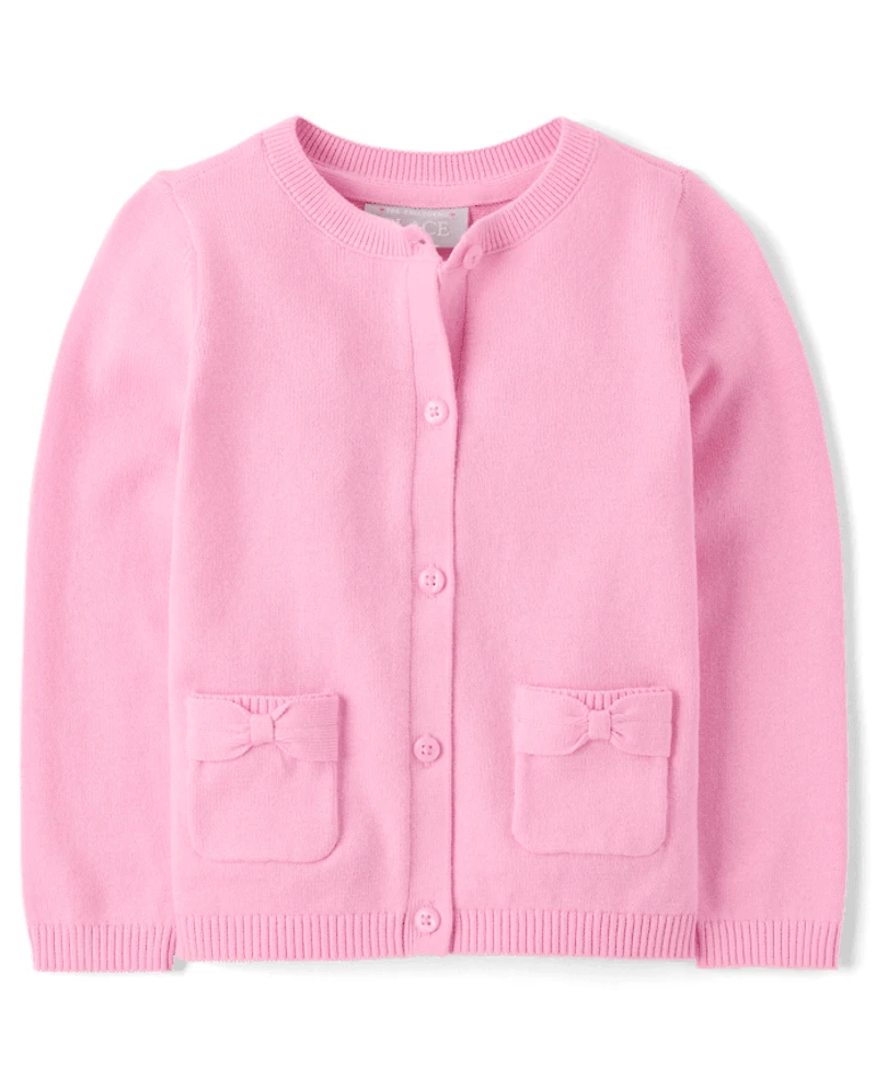 Toddler Girls Bow Cardigan