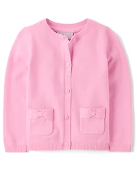 Toddler Girls Bow Cardigan