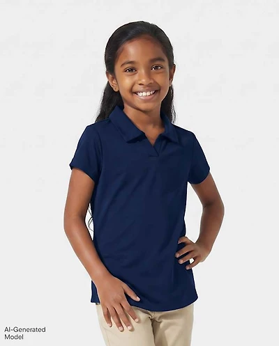 Girls Uniform Stretch Performance Polo
